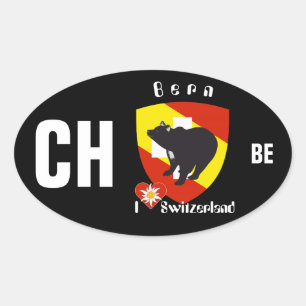 Schweiz Suisse Svizzera Svizra Switzerland Kleber Ovaler Aufkleber