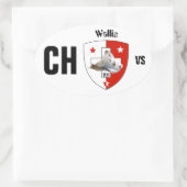 Schweiz Suisse Svizzera Svizra Switzerland Kleber Ovaler Aufkleber (Tasche)