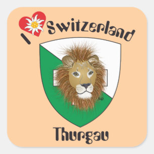 Schweiz Suisse Svizzera Svizra Switzerland Kleber Quadratischer Aufkleber