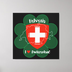 Schweiz  Suisse  Svizzera  Svizra  Switzerland Leinwanddruck