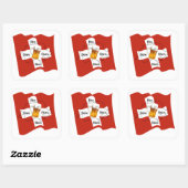 Schweiz - Suisse - Svizzera - Svizra - Switzerland Quadratischer Aufkleber (Blatt)