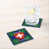 Schweiz Suisse Svizzera Svizra Switzerland Rechteckiger Pappuntersetzer (Vor Ort)