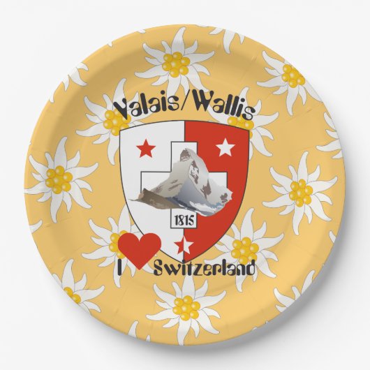 Schweiz Suisse Wallis Valais Teller (Vorderseite)