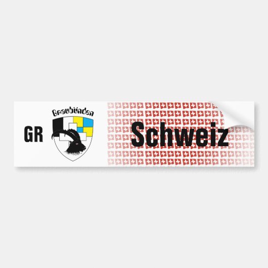 Schweiz Svizzera Svizra Graubünden Autoaufkleber (Vorne)