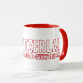 SCHWEIZ - Tasse - Stil & Farbe wählen (VorderseiteRechts)