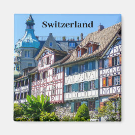 Schweiz Timbered Houses Souvenir Magnet