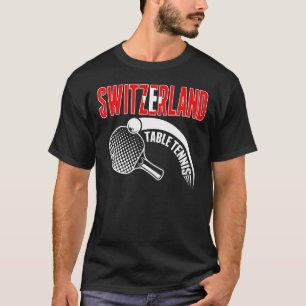 Schweiz Tischtennis Unterstützung Schweizer Pingpo T-Shirt