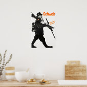 Schweiz, Travel Ski Poster (Küche)