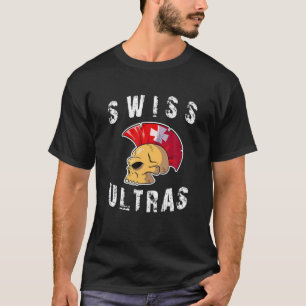 Schweiz Ultras Mohawk Skull Design Sport Supplemen T-Shirt