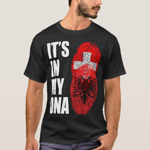 Schweiz und Albanisches Mix-DNA-Erbe T-Shirt