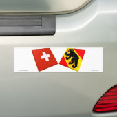 Schweiz- und Bern-Flaggen Autoaufkleber (Auf Auto)