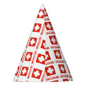 Schweiz und Schweizer Flagge mit Ihrem Namen Partyhütchen (Rückseite)