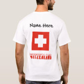Schweiz und Schweizer Flagge mit Ihrem Namen T-Shirt (Rückseite)