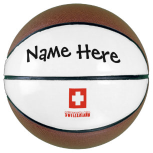 Schweiz und Schweizer Flagge Personalisiert Basketball