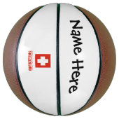 Schweiz und Schweizer Flagge Personalisiert Basketball (Vertikal)