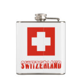 Schweiz und Schweizer Flagge Personalisiert Flachmann (Rückseite)