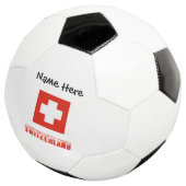 Schweiz und Schweizer Flagge Personalisiert Fußball (Dreiviertel)