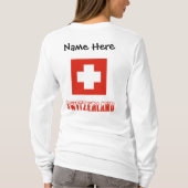 Schweiz und Schweizer Flagge Personalisierte Fraue T-Shirt (Rückseite)