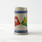 Schweiz- und Thurgauflaggen Bierglas (Mittel)