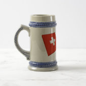 Schweiz- und Thurgauflaggen Bierglas (Links)