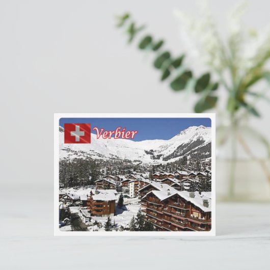 Schweiz - Verbier - Postkarte (Stehend Vorderseite)