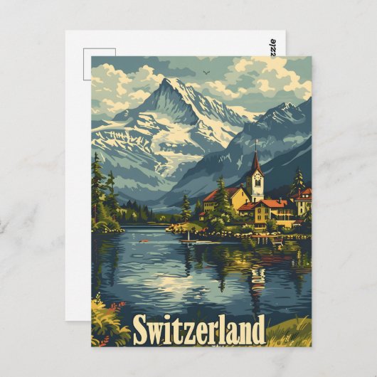 Schweiz Vintag Postkarte (Vorne/Hinten)