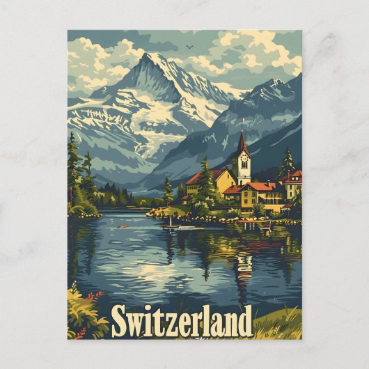 Schweiz Vintag Postkarte (Vorderseite)
