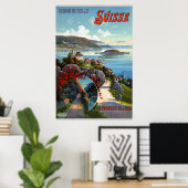 Schweiz Vintag Schweiz Schweiz Tourismus Reisen Poster (Heimbüro)