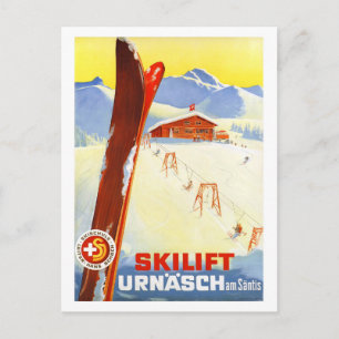 Schweiz Vintage-Reiseposter Restauriert Postkarte