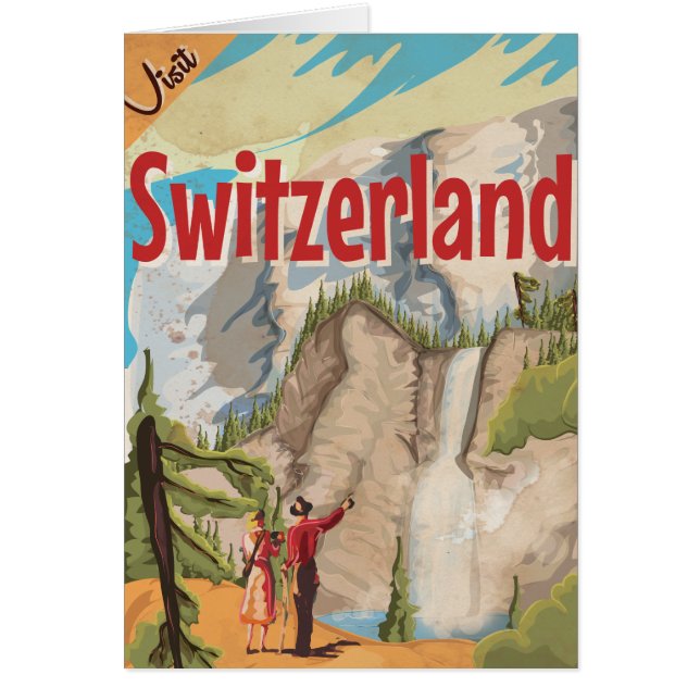 Schweiz Vintage Travel Poster (Vorne)