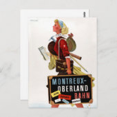 Schweiz Vintage Travel Poster Postkarte (Vorne/Hinten)