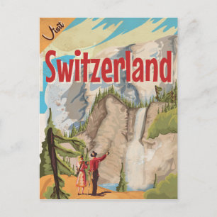 Schweiz Vintage Travel Poster Postkarte