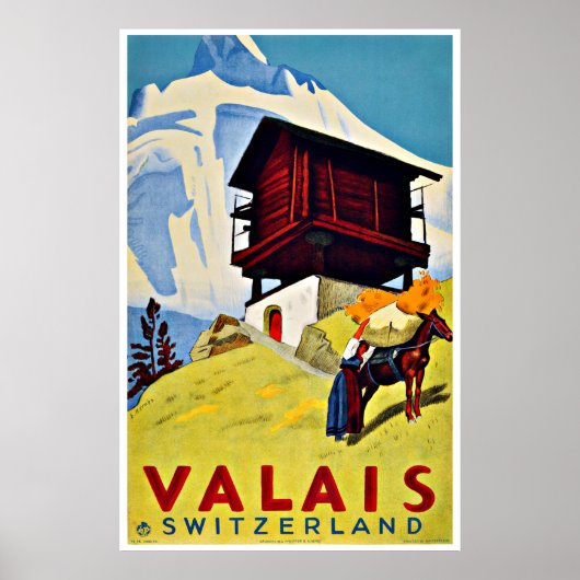 Schweiz - Vintage Travel Posters Poster (Vorne)