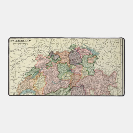 Schweiz Vintager Agent für Reisen Schreibtischunterlage (Vorderseite)