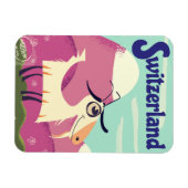 Schweiz Vintages Reiseplakat Magnet (Horizontal)