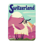 Schweiz Vintages Reiseplakat Magnet (Vertikal)