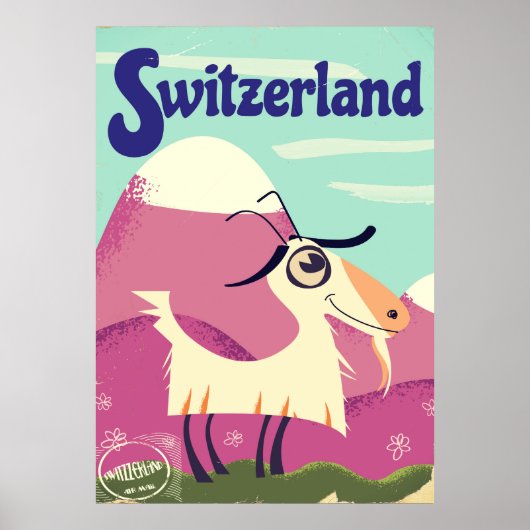Schweiz Vintages Reiseplakat Poster (Vorne)