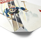 Schweiz Vintages Skiposter Poster (Ecke)
