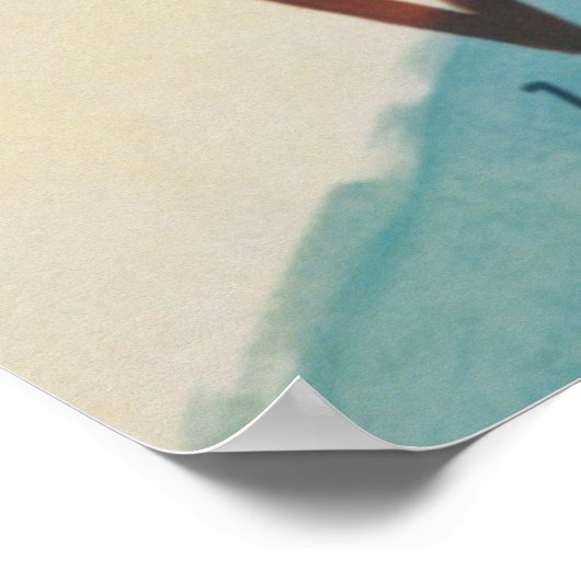 Schweiz Vintages Skiposter Poster (Ecke)