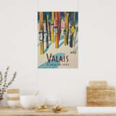 Schweiz Vintages Skiposter Poster (Küche)