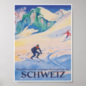 Schweiz Vintages Skireisepaket Poster (Vorne)