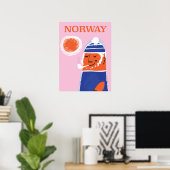 Schweiz Vintages Urlaubsplakat Poster (Heimbüro)