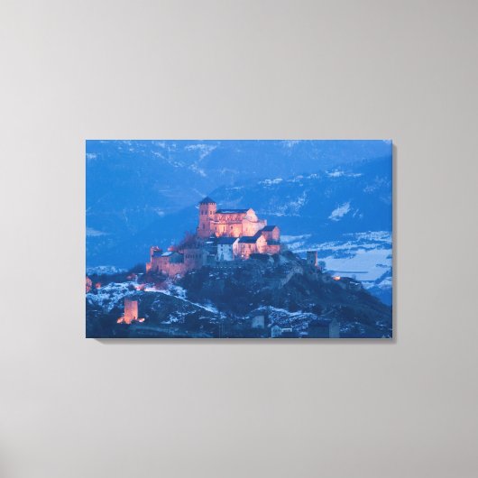 SCHWEIZ, Wallis/Wallis, SION: Basilique de France Leinwanddruck (Vorderseite)