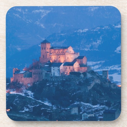 SCHWEIZ, Wallis/Wallis, SION: Basilique Getränkeuntersetzer (Vorderseite)