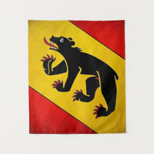 " Schweiz: Wappen Flagge Kanton Bern ... Wandteppich