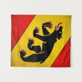 " Schweiz: Wappen Flagge Kanton Bern ... Wandteppich (Vorderseite (Horizontal))