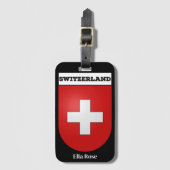 Schweiz Wappen Gepäckanhänger (Vorderseite Vertikal)