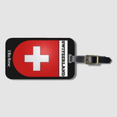 Schweiz Wappen Gepäckanhänger (Vorderseite (Horizontal))