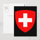 Schweiz-Wappen Postkarte (Vorne/Hinten)