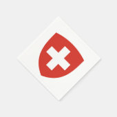 Schweiz Wappen Serviette (Ecke)